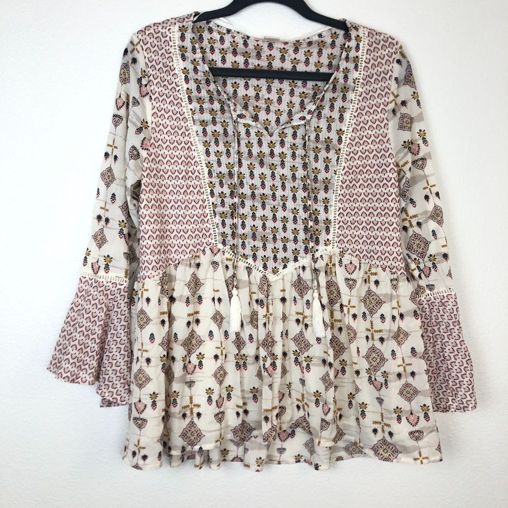 Style & Co Boho blouse size M
